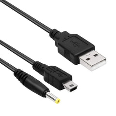Replacement PSP Charger Cable, Double-headed / Single-headed PlayStation Portable Charger, For PSP 1000 2000 3000 Series