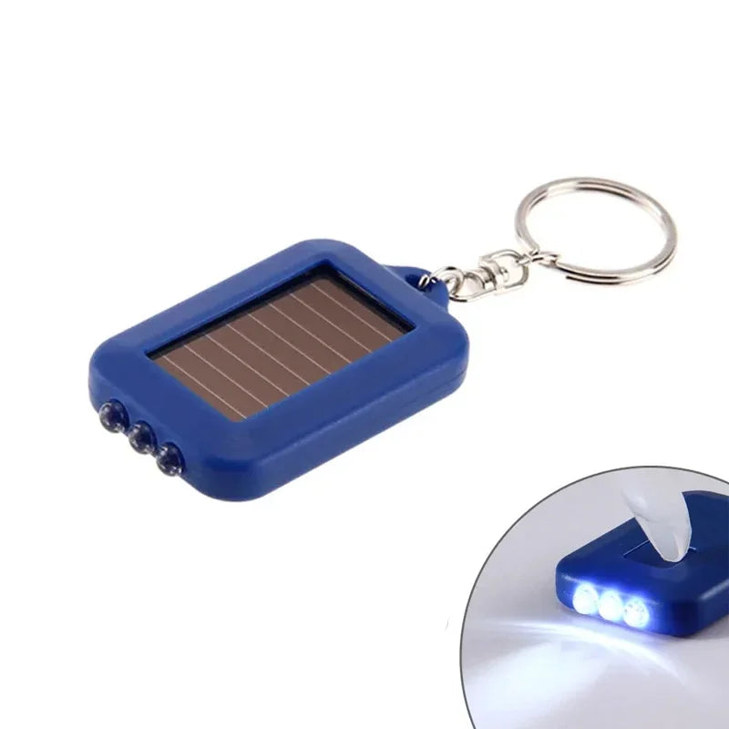 Portable LED Keychain Solar Flashlight | Mini Pocket Light for Outdoor Hiking lifestyle view