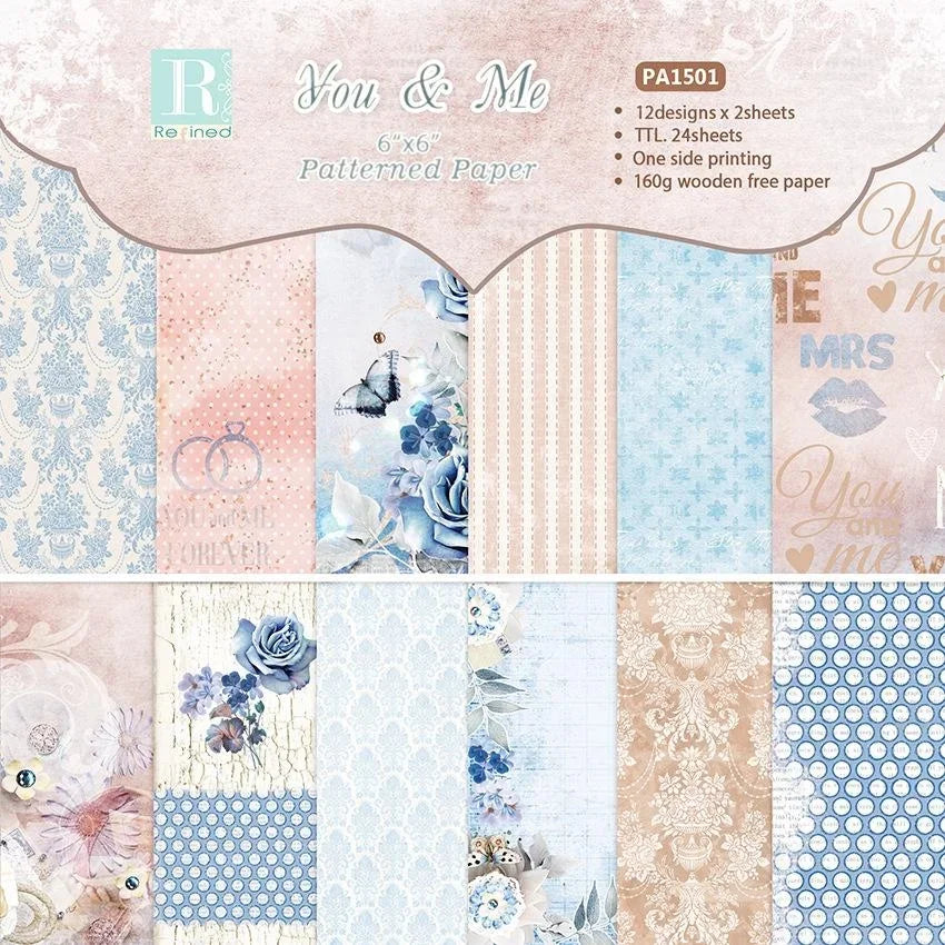 Flower 24 Sheets Craft Paper Pads | Cutting Dies Art Background for Origami Scrapbo additional angle