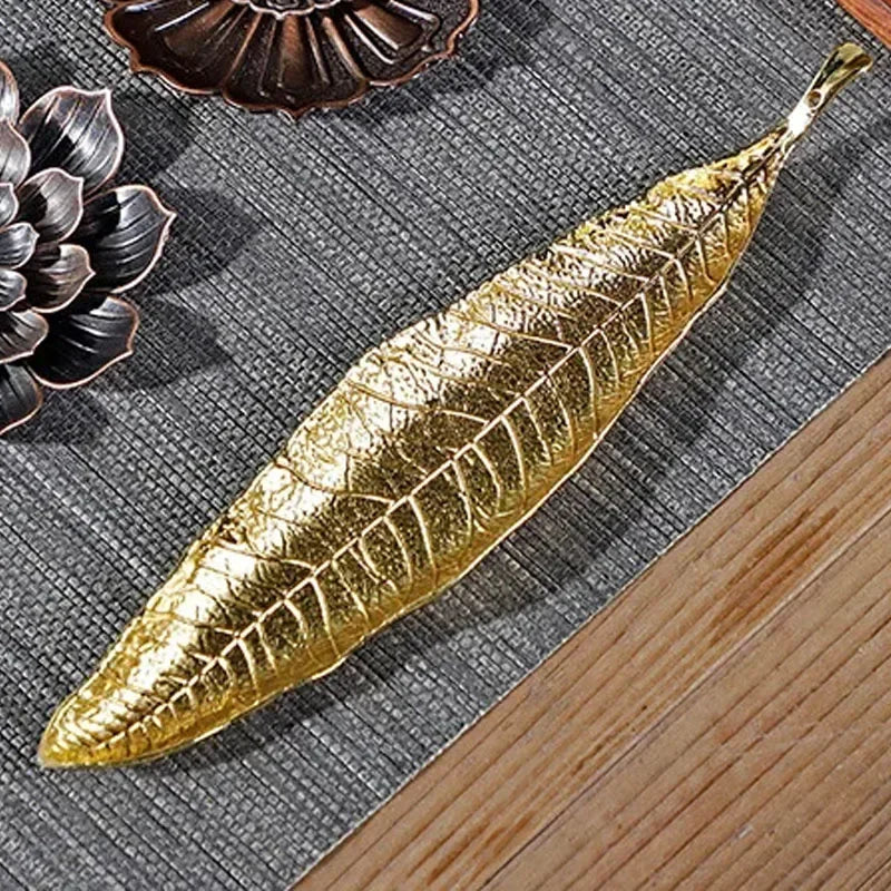 Incense Holder Ash Catcher | Long Leaf Design for Meditation and Home Decor lifestyle view