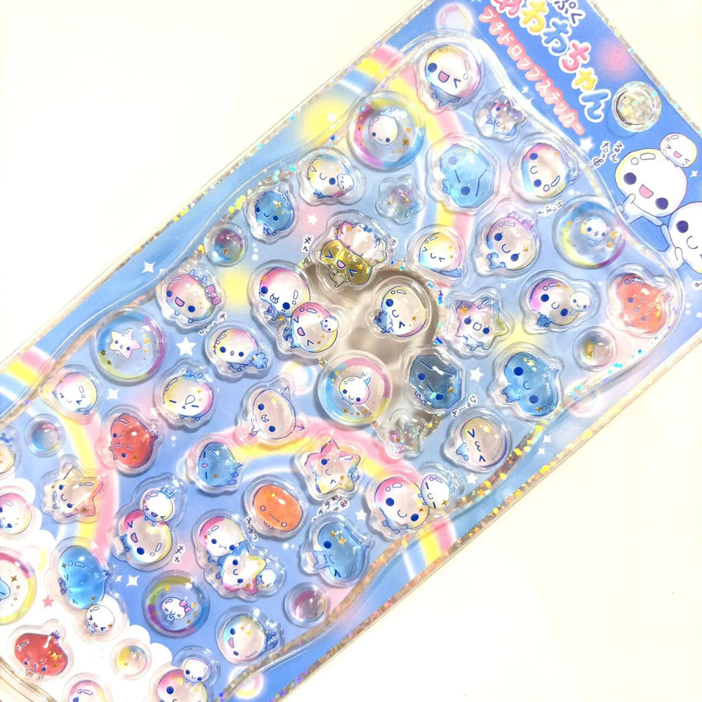 Cartoon Japanese 3D Crystal Relief Stickers Fashion Girls DIY Phone Water Cup Decoration detail view