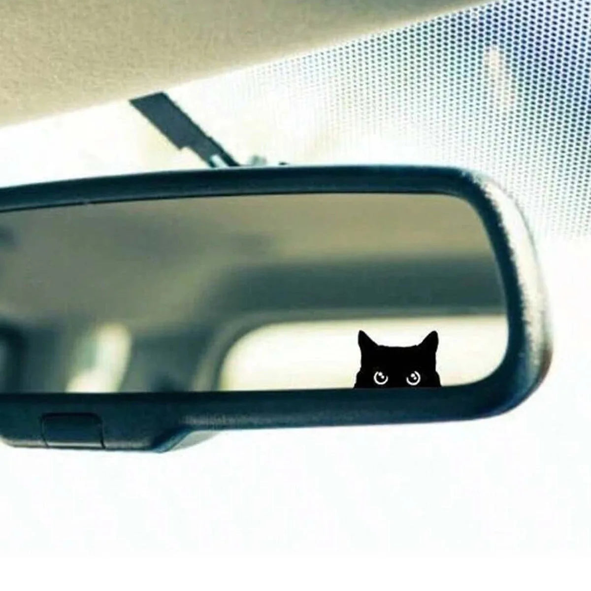 Black Cat Peeker Vinyl Decal