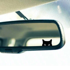 Black Cat Peeker Vinyl Decal