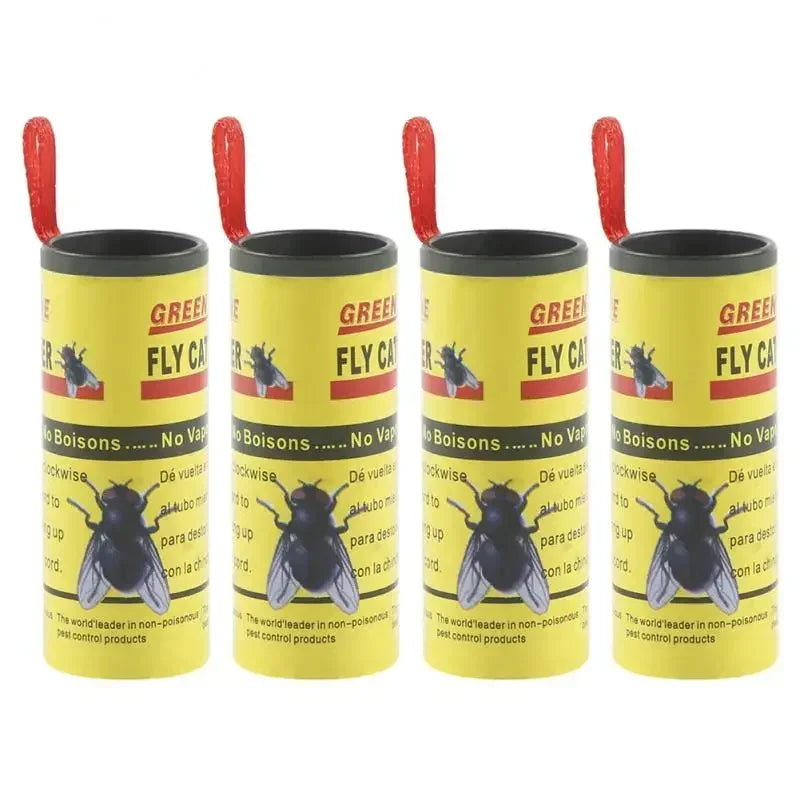 4Pcs/set Sticky Fly Ribbons Roll Double Sided Flies Paper Strips | Insect Bug Home Gl alternate view