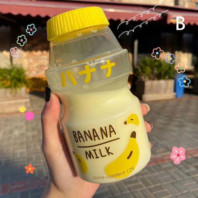 480ml Plastic Cute Yogurt Water Bottle Tour Drinking Bottle Yakult Shape Kawaii Milk Car detail view