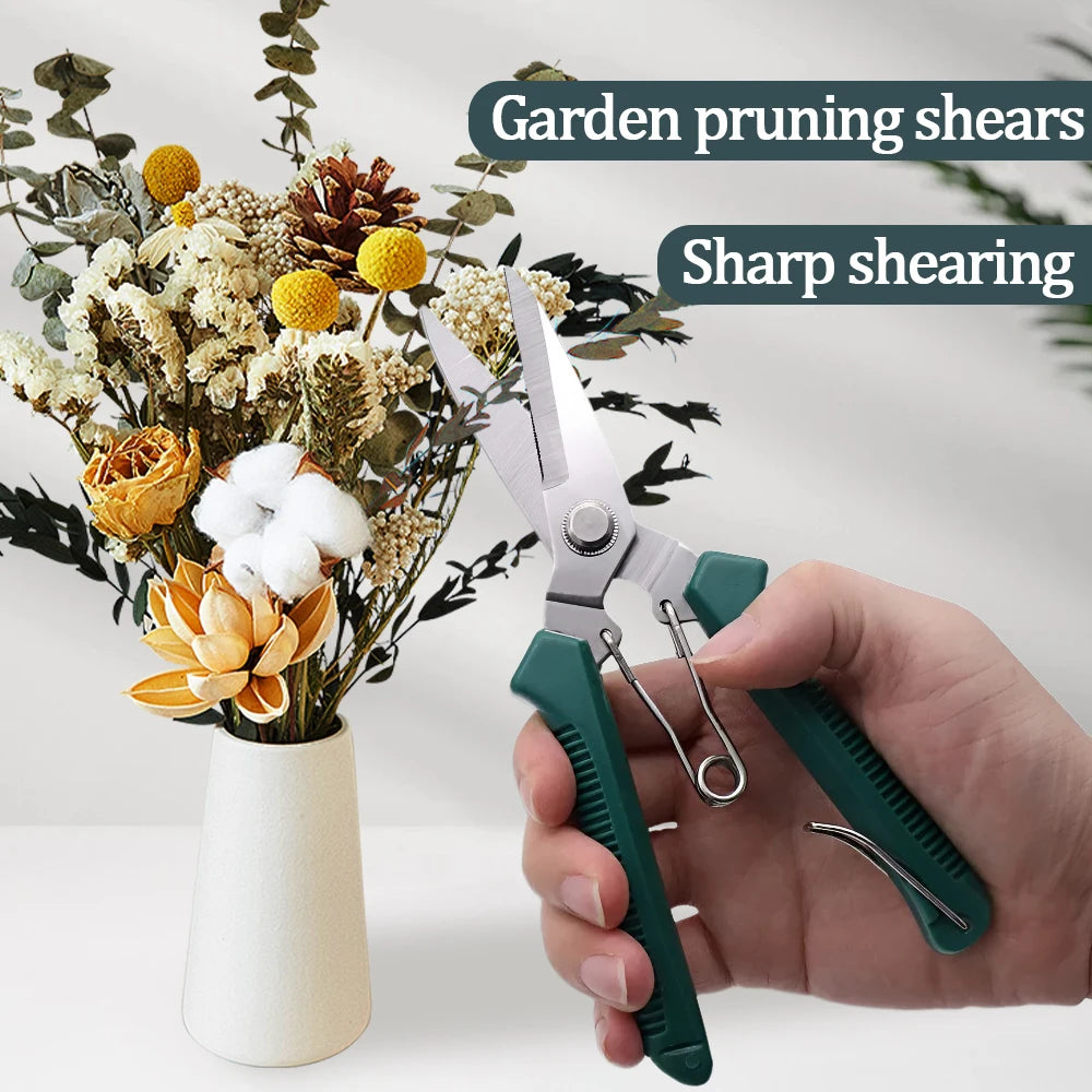 190mm Straight Head Pruning Shears | Stainless Steel Garden Scissors alternate view
