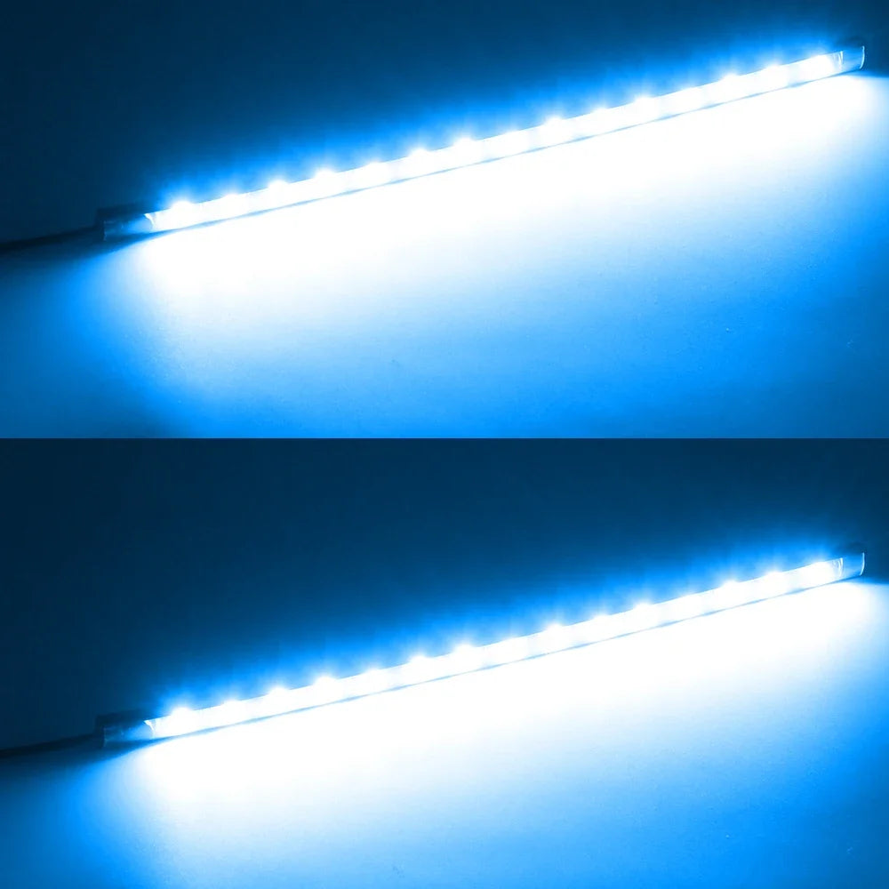 2pcs Car Ambient Lighting Strip | Waterproof 12V LED Decorative Neon Lamp for Auto In lifestyle view