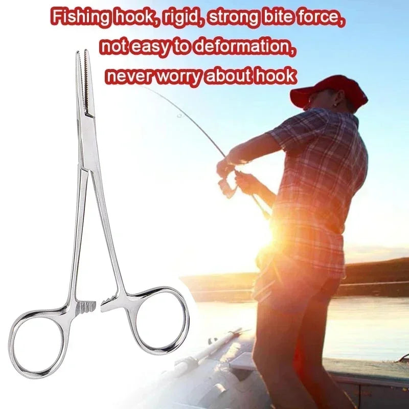 Stainless Steel Locking Forceps | Multi-Purpose Hemostatic Clamp for Fishing and Craf lifestyle view