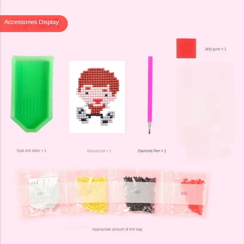 Child Diamond DIY Painting Sticker Set Toys Colorful Cartoon Sticker Handmade Arts Cr lifestyle view
