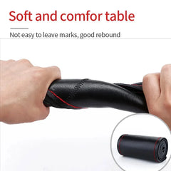 Genuine Leather Steering Wheel Cover, Anti Scratch, 15 Inch alternate view