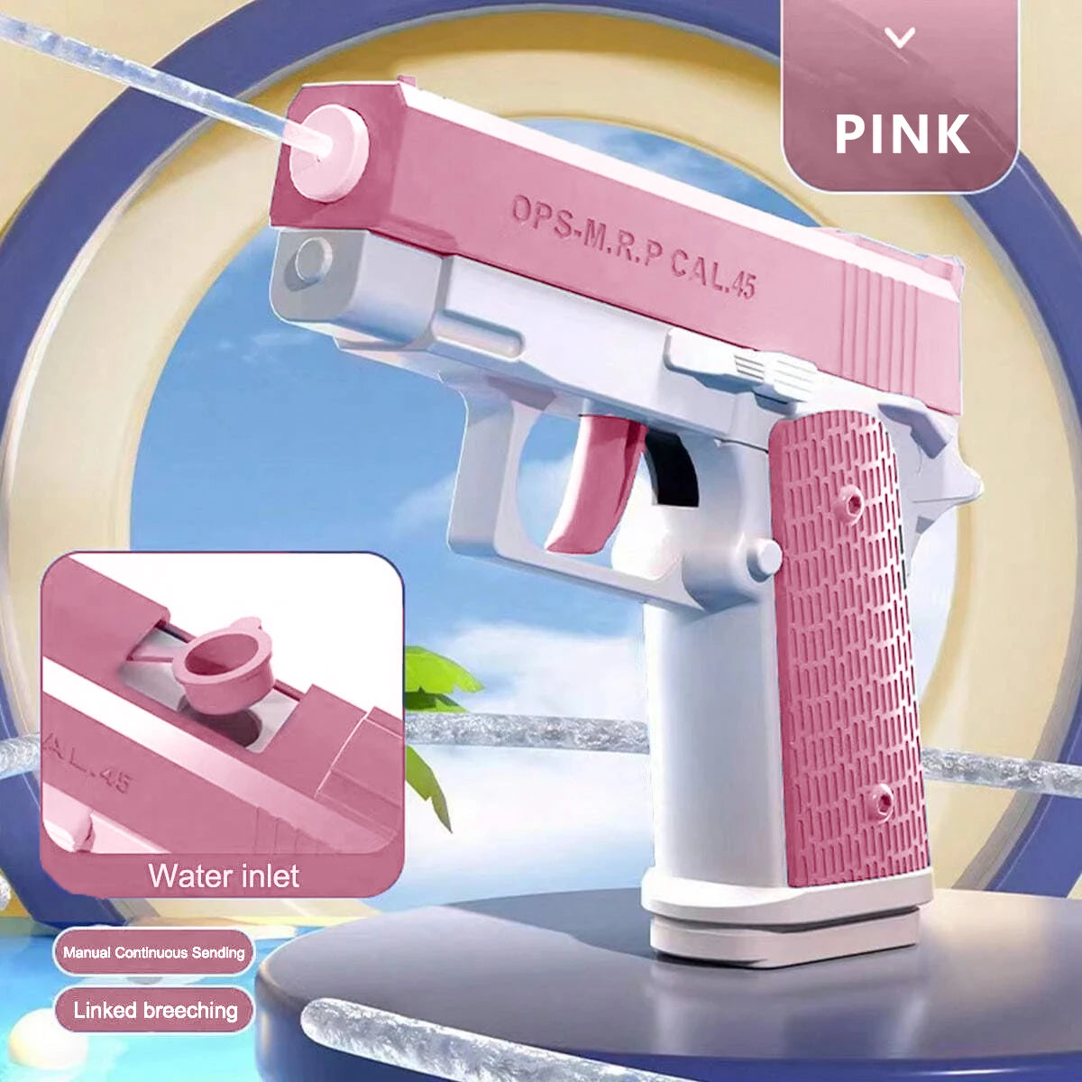 Electric Water Gun Rechargeable Automatic & Manual Spray Gun Capacity Range Up to 32 FT Range for Adults & Kids