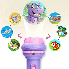 10 Cards Cartoon Projection Flashlight 80 Patterns Creative Children Flashlight Toy Proj detail view
