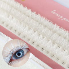 Honey Eyelash 40D White Cluster Eyelash Hot Melt DIY Pure White Wedding Lash Party Makeup Winter Christmas Eyelashes