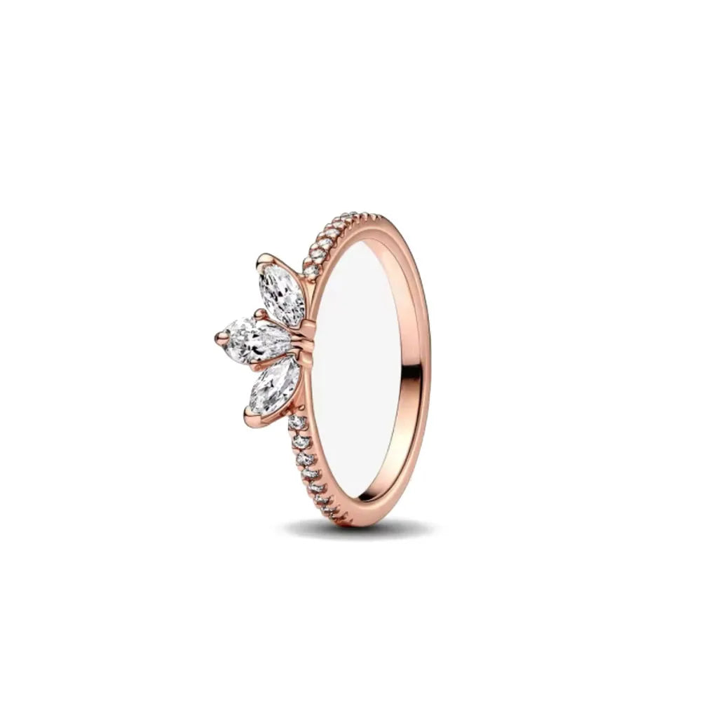 2026 Hot Selling 925 Silver Size 6 7 8 9 Rose, Butterfly,Snowflake Zircon Ring for Wo lifestyle view
