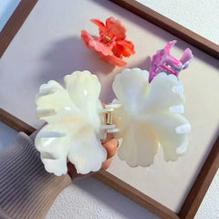 1/6pcs Rendering Colorful Flower Hair Clip for Woman Elegant Korean Style Shark Clip Fashion Girl's Ponytail Clip Hair Clamp