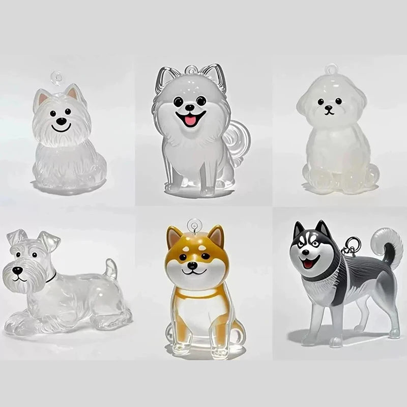 Clear Pet Hair Memorial Keepsake Capsule Dog Fur Container DIY Pendant Keychain Decor lifestyle view