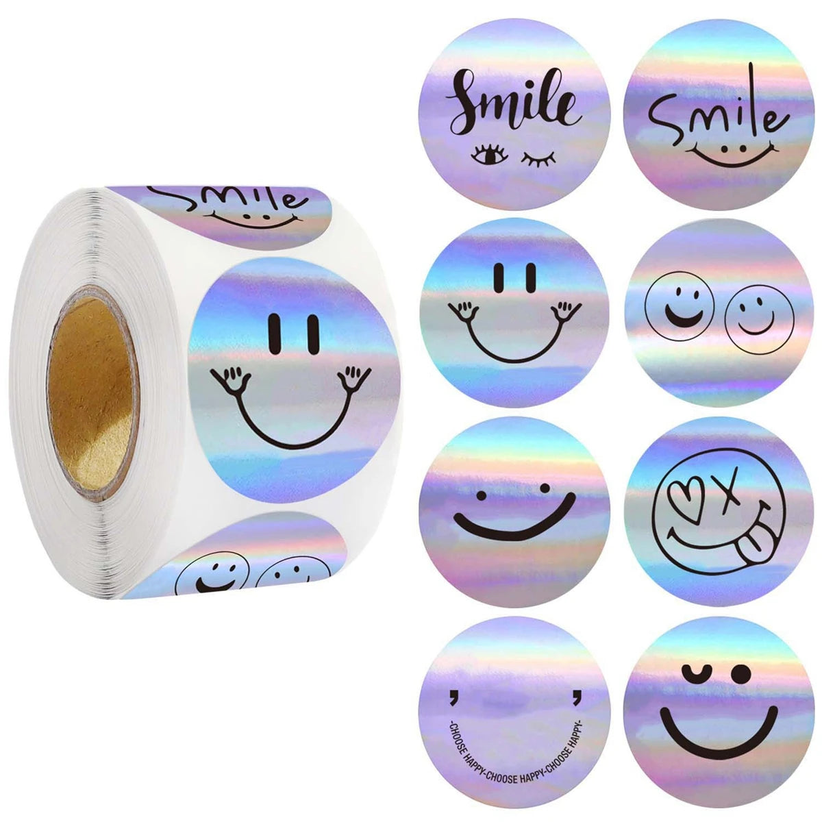 100-500pcs Rainbow Laser Thank you for supporting my small business Stickers Gift Envelope Sealing S