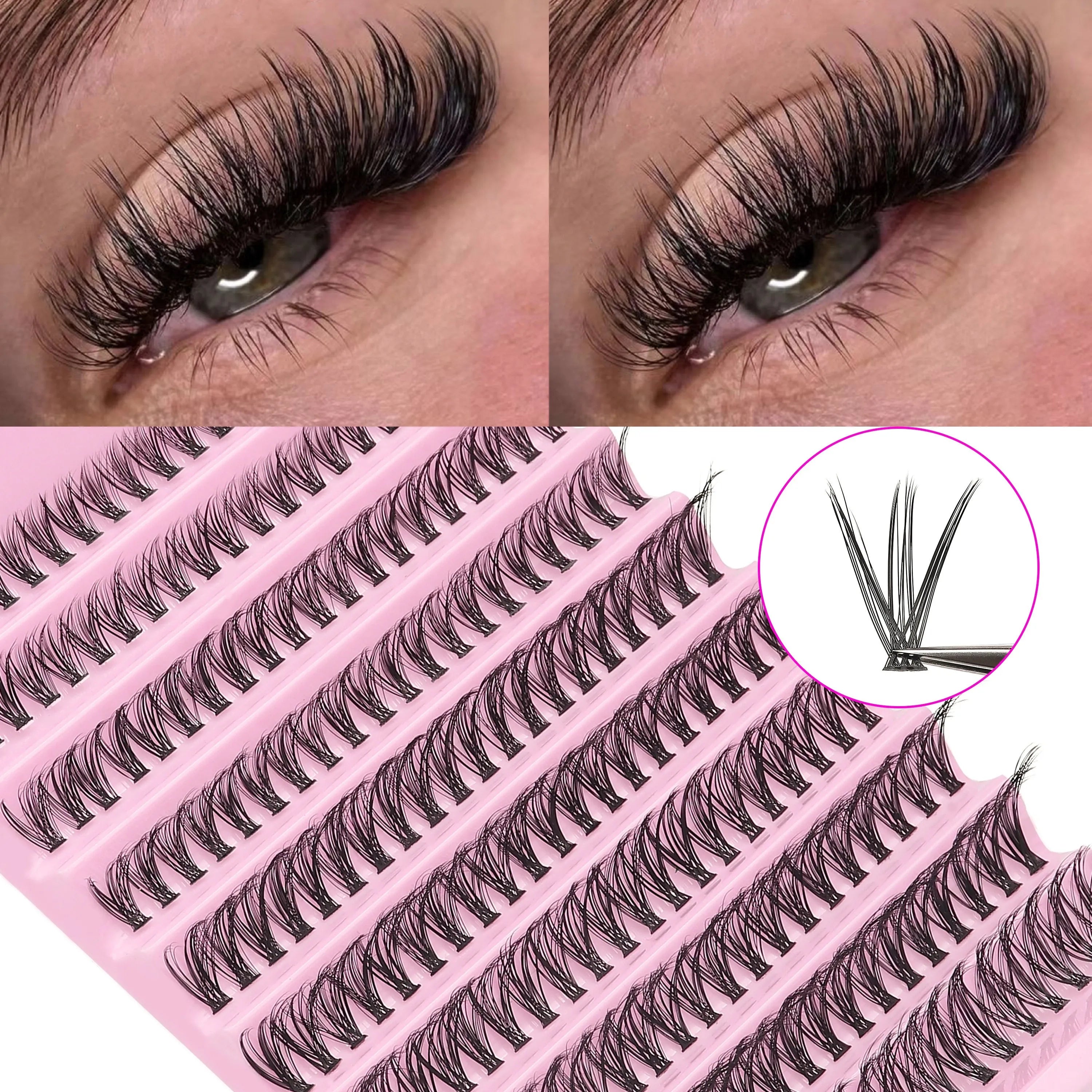 200pcs 30D Cluster False Eyelashes Set | DIY Eyelash Extensions alternate view