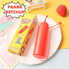 Funny Prank Ketchup Bottles Practical Jokes Tomato Sauce Prank Adult Kids Cool Toys Fr close-up view