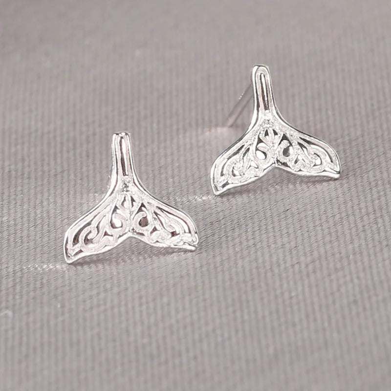 925 Silver Needles Lovely Mini Stud Earrings Women Cute Heart Star Moon Daisy Chris additional angle