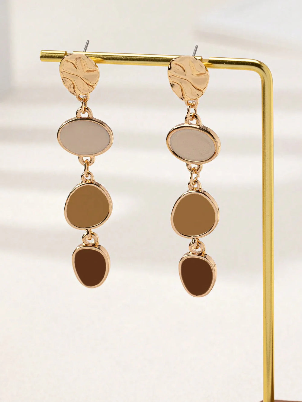 A Pair of Trendy, Casual, Fashionable, Oil-Drip Style, Elegant, Unique, Versatile Wome close-up view