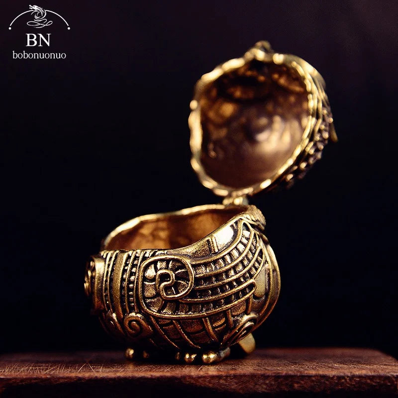 Antique Owl Incense Burner | Vintage Copper Home Decor and Desk Ornament lifestyle view