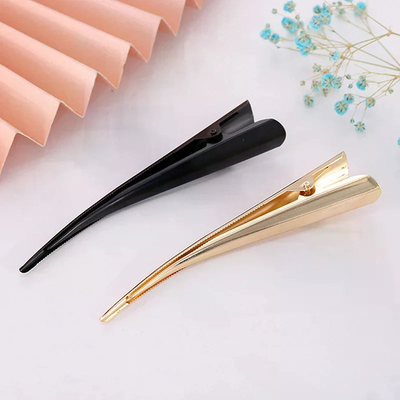 5/10pc Long Metal Hair Clips Horn Clip Hair Clamps Hair Accessories Duck Teeth Hairdressing Salon Tip Clip