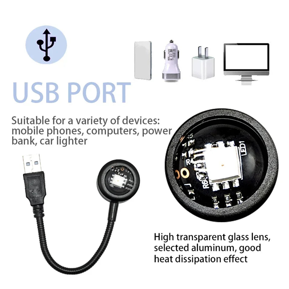 USB Sunset Light LED Rainbow Night Lamp | Photography Wall Atmosphere Decor additional angle