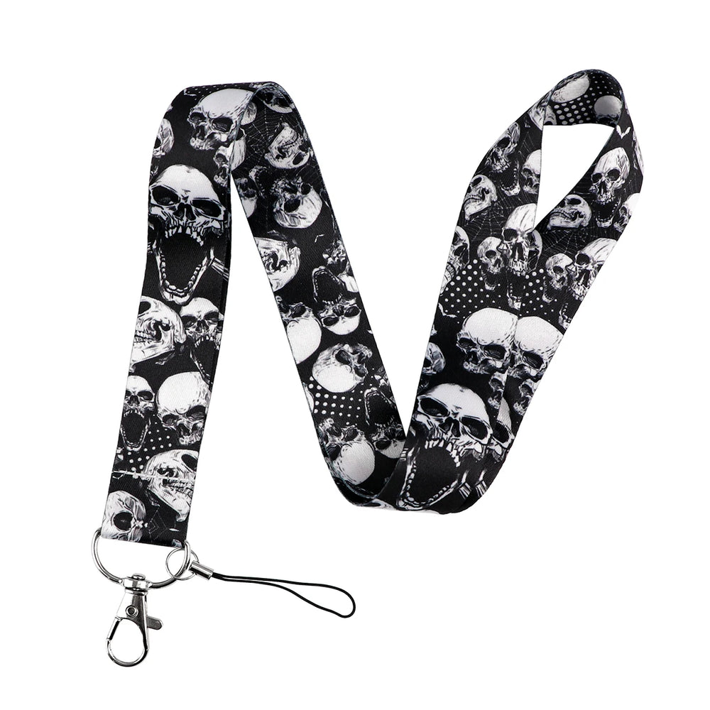 Human Skeleton Lanyard Card Holder Neck Strap for key ID Card Phone Straps Badge Ho additional angle