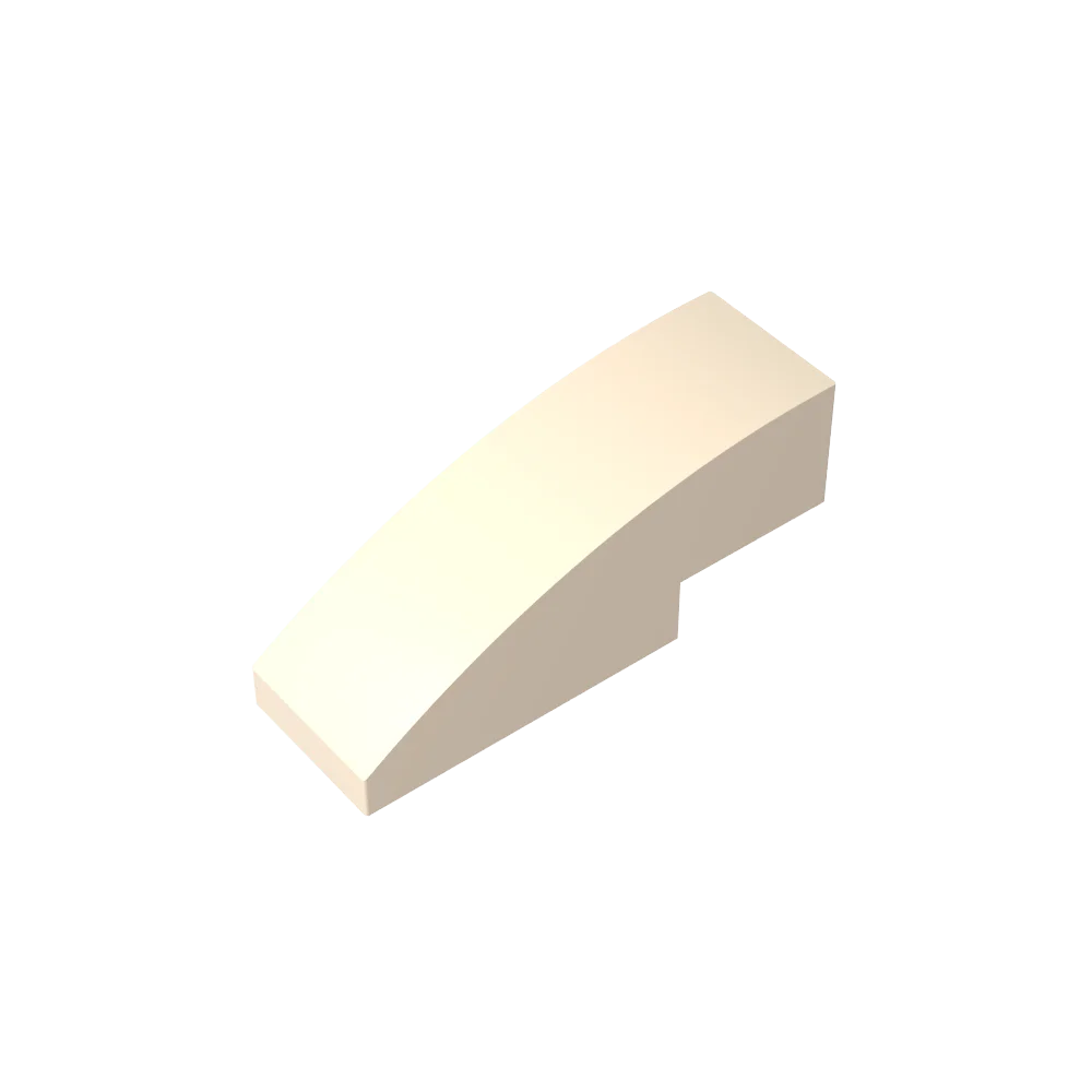 Gobricks GDS-657 Slope, Curved 3 x 1 | Compatible Building Block for Creative Construc close-up view