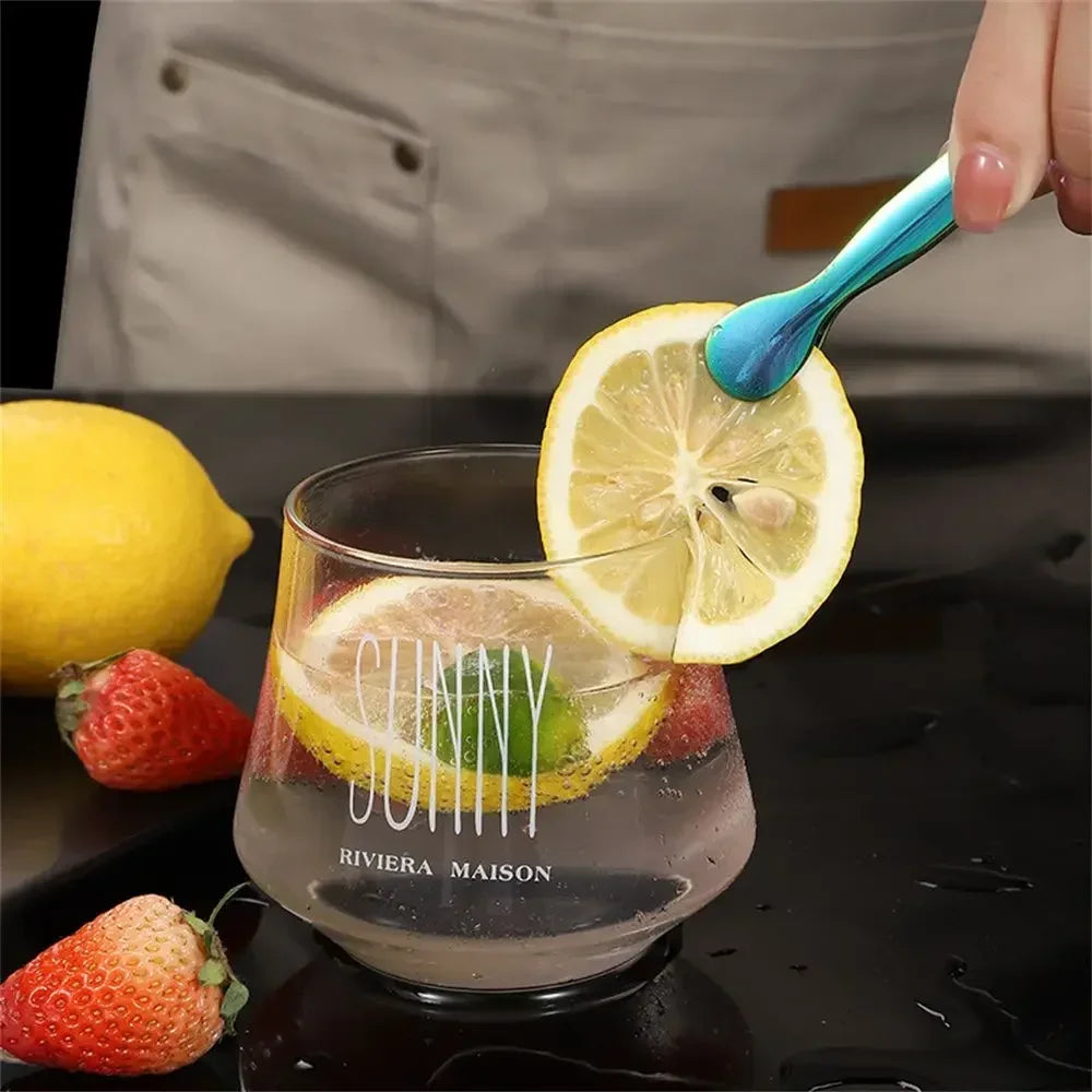 Kitchen Accessories Toolbar Cooking Utensils Ice Tongs Sugar Cube Multicolor Tool Dini close-up view