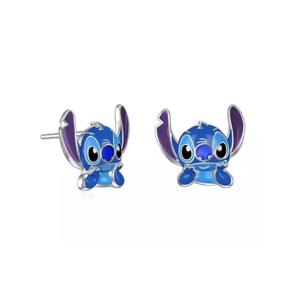 925 Silver Cartoon Duck and Teddy Bear Earrings | Cute Animal Stud Earrings for Women lifestyle view