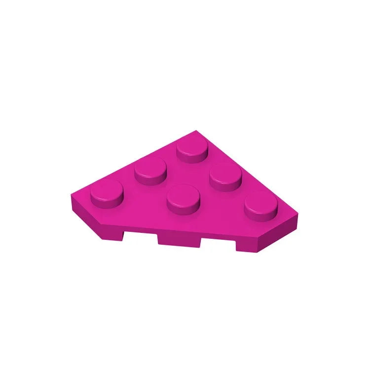 Gobricks GDS-556 Wedge Plate 3 x 3 Cut Corner | Compatible Building Block for DIY alternate view