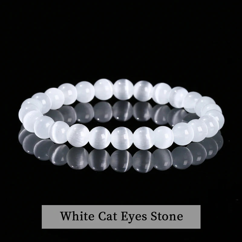 JD Natural Black Spectrolite Flash Smooth Beaded Bracelet Women Men 6 8 10mm Labradorite detail view