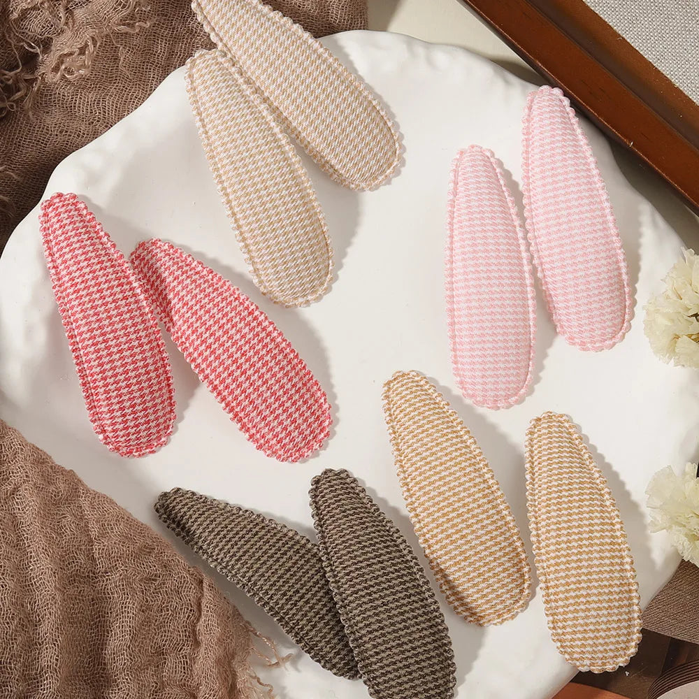1 Set Printed Fabric Hair Clips Sweet Handmade BB Hair Clips Baby Girl Bangs Fixed Edge Clips Children's Hair Accessories Gifts