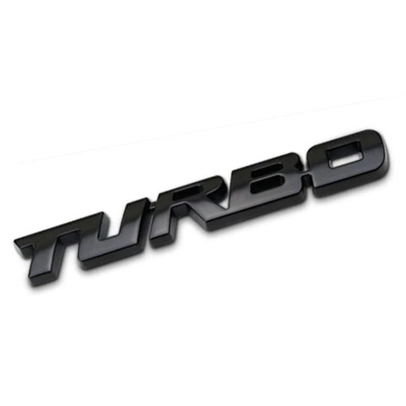 Turbocharged Metal Alloy 3D Car Sticker Badge - Onlytenbucks.com