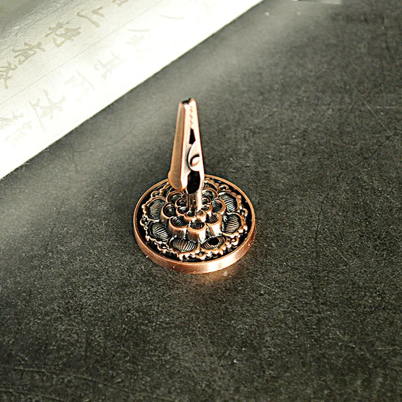 Mini Lotus Flower Incense Burner | Incense Coil Holder and Stick Holder for Home De additional angle