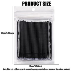 100PCS Micro Swab Applicator Eyelash Cleaning Brush Lash Extension Micro Brushes Cotton Swab Individual Eyelashes Removing Tool