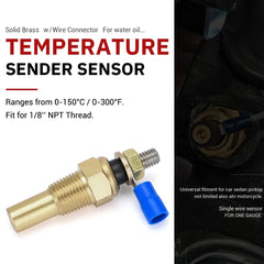 VR - 12V 1/8 NPT Racing Car Oil Temp Sensor Water temperature Sensor Water Temp Sensor Gauge Sensor VR-TSU01