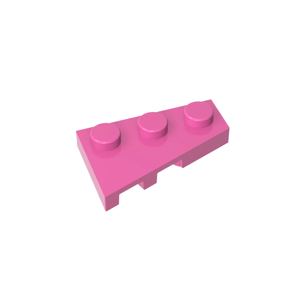 Gobricks GDS-547 Wedge Plate 3 x 2 Right | Compatible Building Block for DIY Creations close-up view