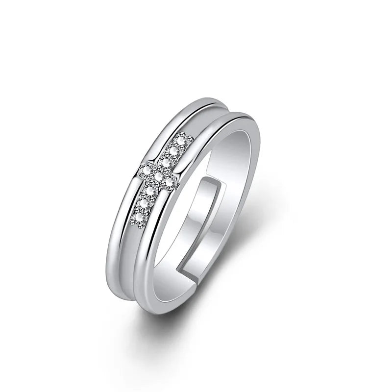 925 Sterling Silver Zircon Adjustable Ring | Women's Cocktail Jewelry alternate view