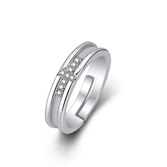 925 Sterling Silver Zircon Adjustable Ring | Women's Cocktail Jewelry alternate view