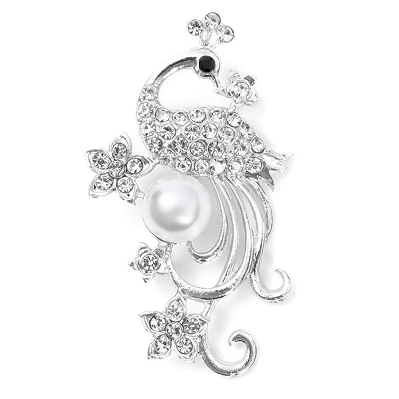 Elegant Pearl Flower Brooch Pin Badge For Women Girls Fashion Clothes Decoration Jewelry Gifts
