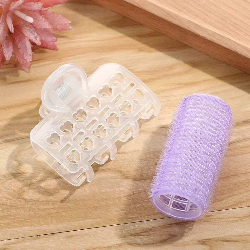 3pcs/pack Air Bangs Curling Roller Hair Rollers Bang Roll Curler Plastic Self-adhesiv lifestyle view