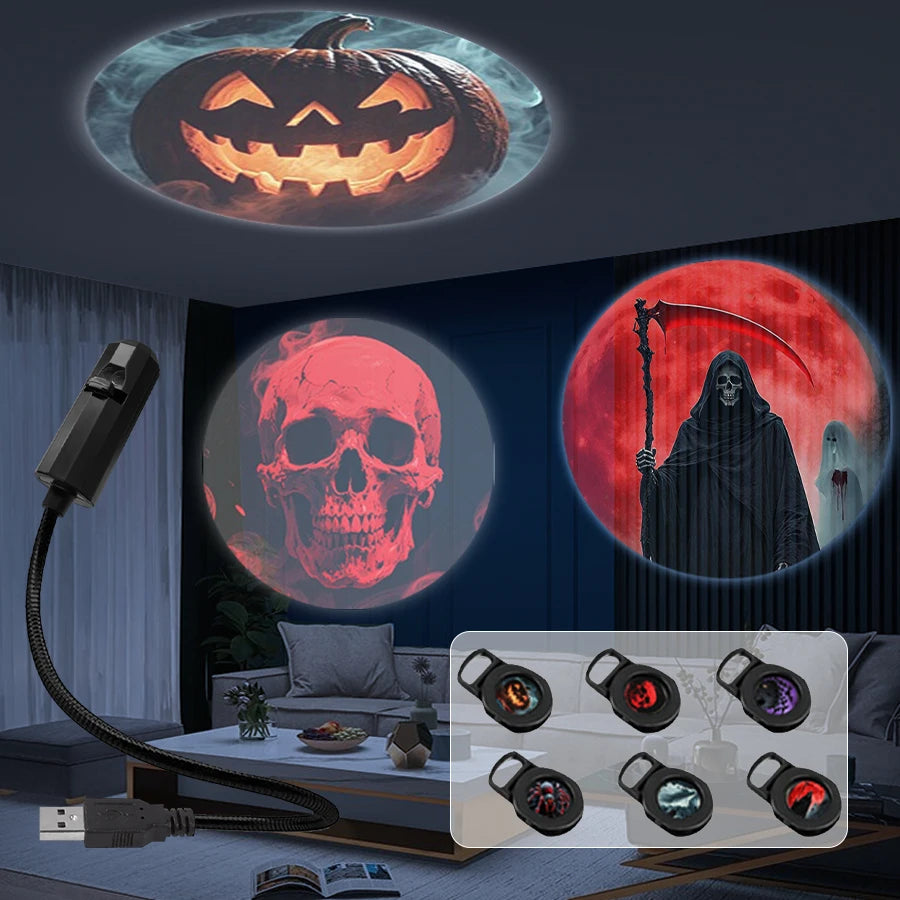 5V USB Projection Lamp Strip | Planet Halloween Christmas Theme Ceiling Decor