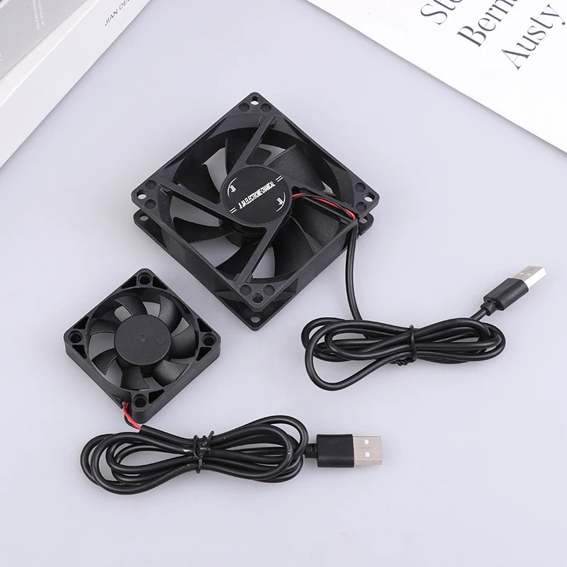 5V Brushless Cooling Fan USB Router Fan Computer Case TV Box Cooling Case 50mm 80mm 90mm 120mm PC DIY Cooler Desktop Fan