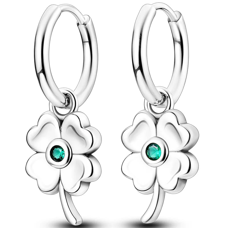 Colorful 925 Sterling Silver Hoop Earrings for Women | Classic Circle Earrings