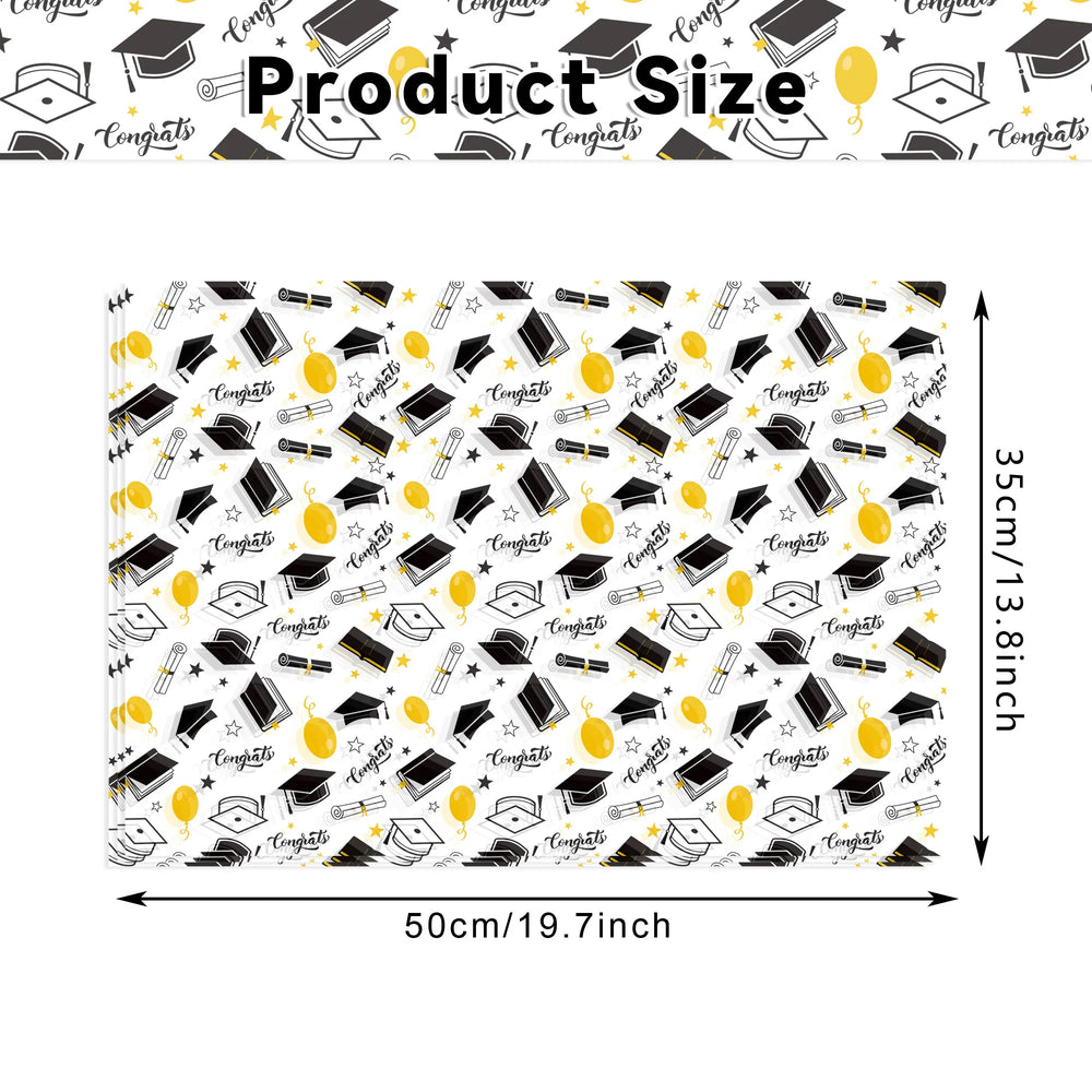 15/35pcs Graduation Gift Wrapping Paper | School Party Supplies detail view