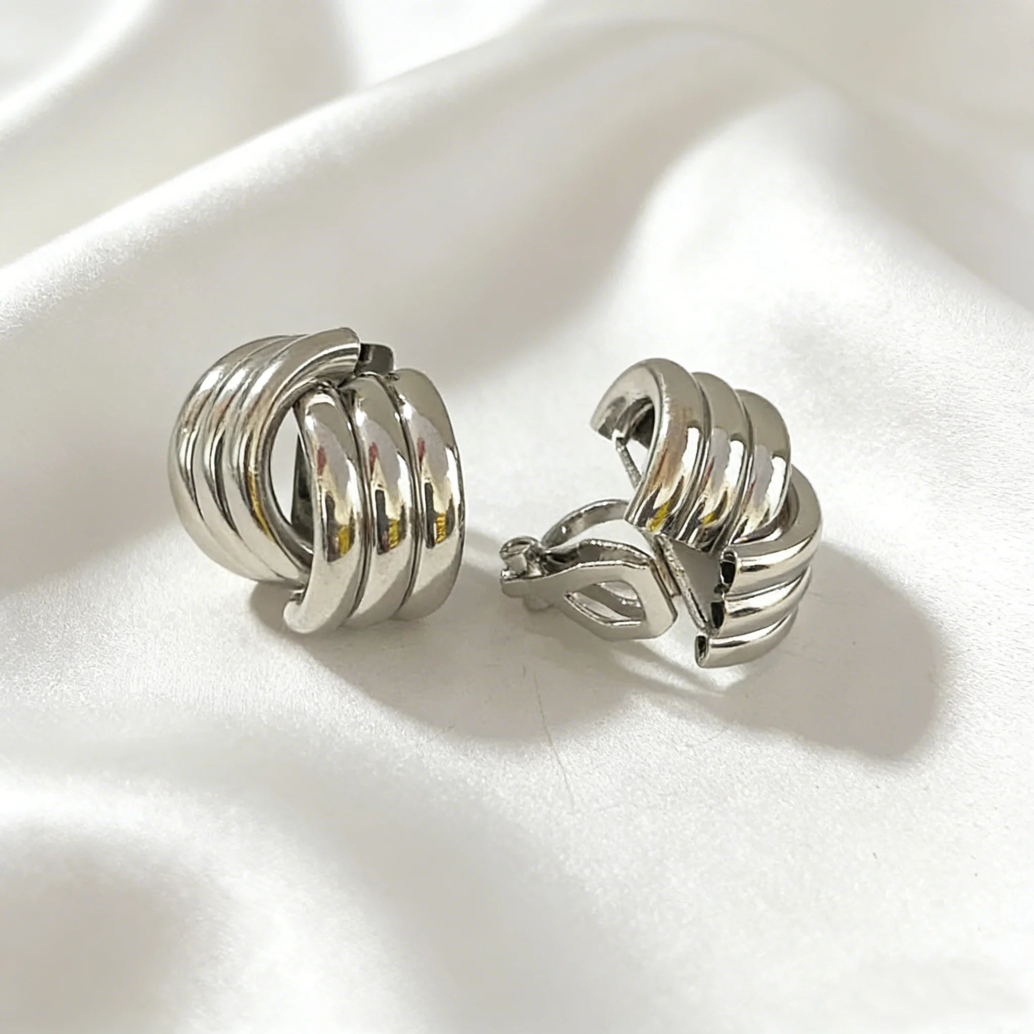 2026 Gold Wide Hoop Clip-On Earrings for Non-Pierced Ears