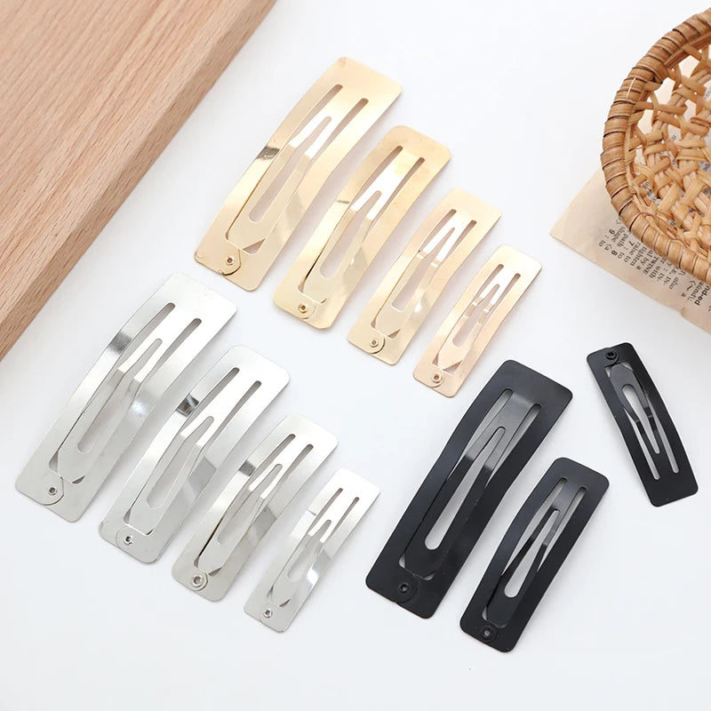 10/20/30pcs/set Women Silver Gold Black Waterdrop Shape Basic Alloy Hair Clips BB H additional angle